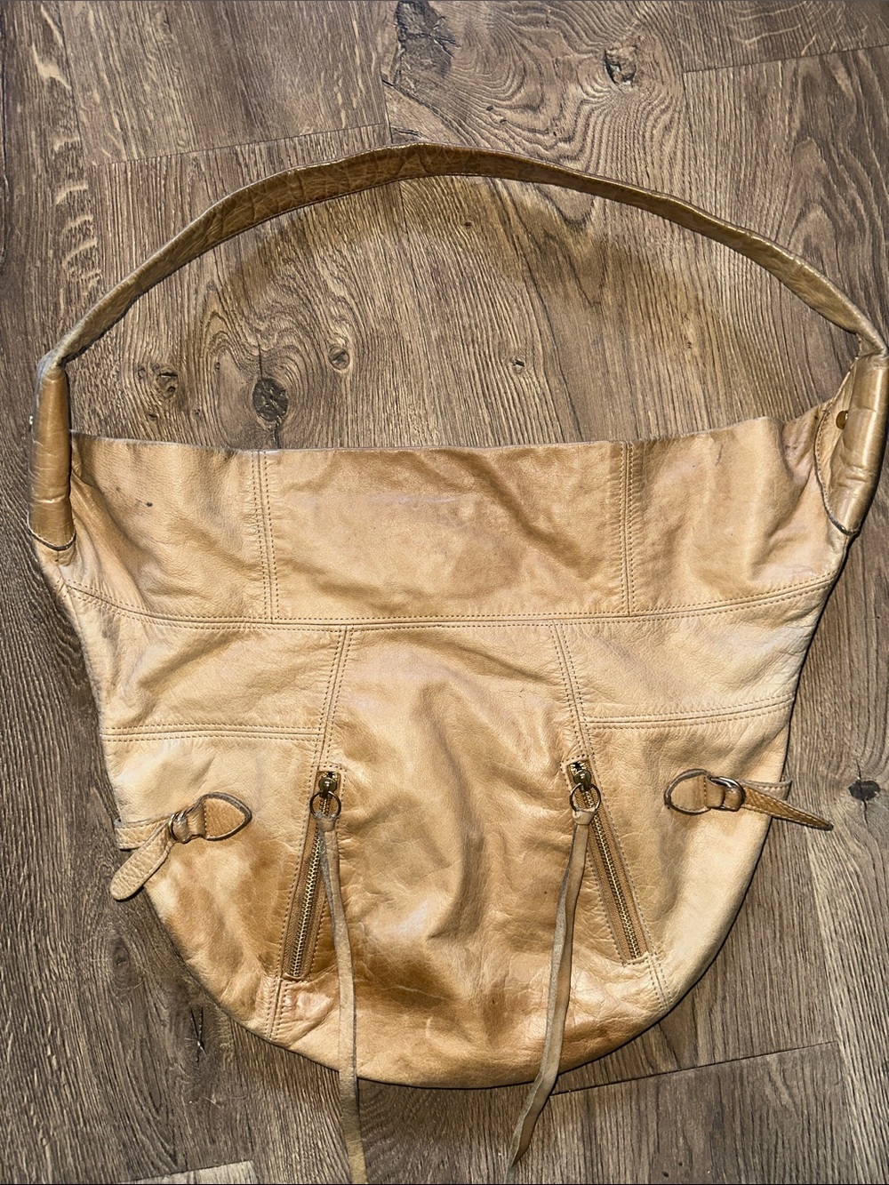 Foley + Corinna Leather Hobo Shoulder Bag in Tan